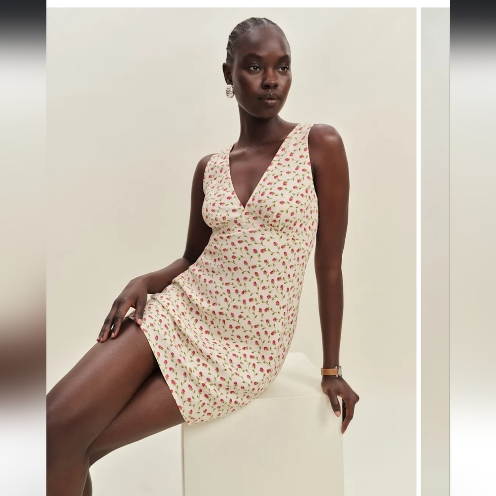 Reformation Calix Dress Ivory - Size M
